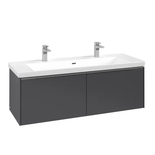 Bild von VILLEROY BOCH Subway 3.0 Waschbeckenunterschrank, 2 Auszüge, 1272 x 429 x 478 mm, Graphite #C60100VR