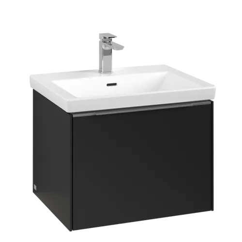 Bild von VILLEROY BOCH Subway 3.0 Waschbeckenunterschrank, mit Beleuchtung, 1 Auszug, 572 x 429 x 478 mm, Volcano Black #C577L0VL