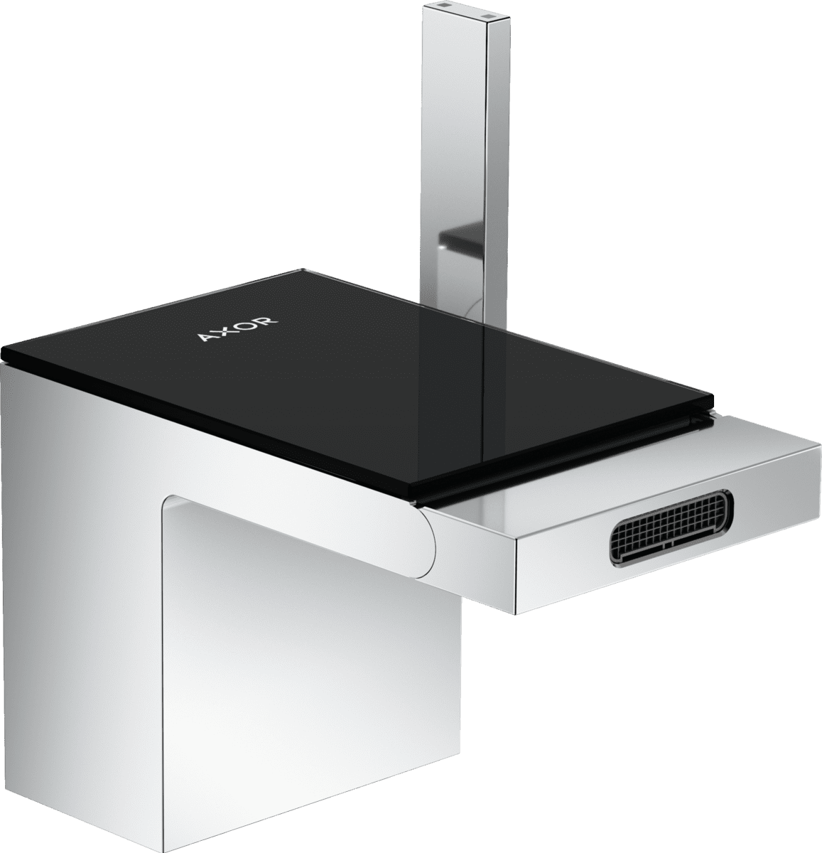 Bild von HANSGROHE AXOR MyEdition Einhebel-Bidetmischer mit Push-Open Ablaufgarnitur #47210600 - Chrom/Schwarzglas