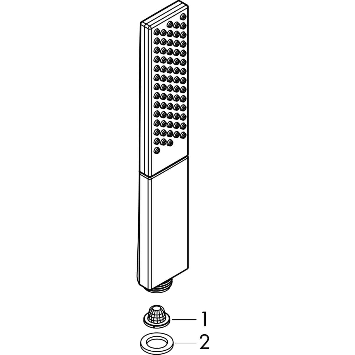 Obrázek HANSGROHE Rainfinity Baton hand shower 100 1jet Brushed Black Chrome 26866340