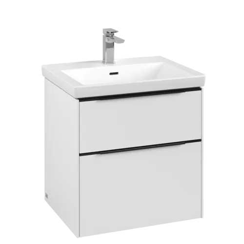 Bild von VILLEROY BOCH Subway 3.0 Waschbeckenunterschrank, 2 Auszüge, 572 x 576 x 478 mm, Pure White #C57801VF
