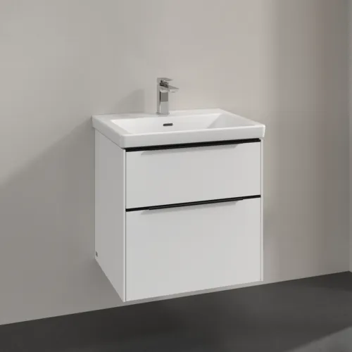 Bild von VILLEROY BOCH Subway 3.0 Waschbeckenunterschrank, 2 Auszüge, 572 x 576 x 478 mm, Brilliant White #C57801VE