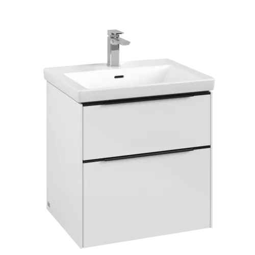 Bild von VILLEROY BOCH Subway 3.0 Waschbeckenunterschrank, 2 Auszüge, 572 x 576 x 478 mm, Brilliant White #C57801VE