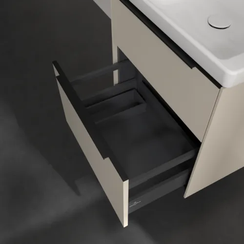 Bild von VILLEROY BOCH Subway 3.0 Waschbeckenunterschrank, 2 Auszüge, 572 x 576 x 478 mm, Cashmere Grey #C57801VN