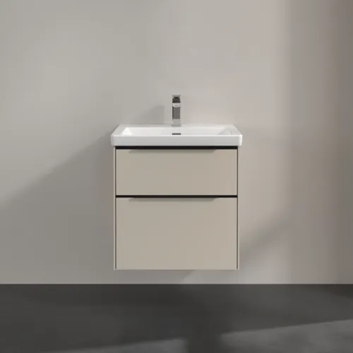 Bild von VILLEROY BOCH Subway 3.0 Waschbeckenunterschrank, 2 Auszüge, 572 x 576 x 478 mm, Cashmere Grey #C57801VN