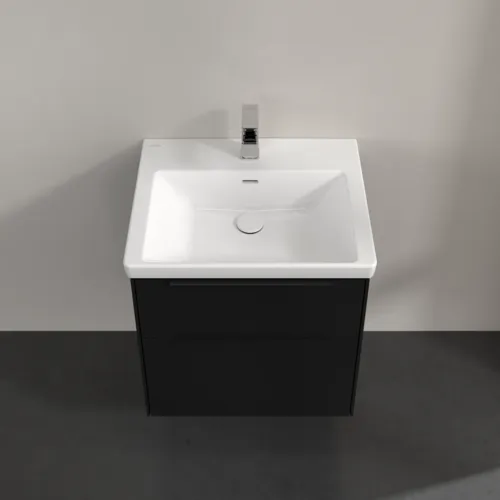 Bild von VILLEROY BOCH Subway 3.0 Waschbeckenunterschrank, 2 Auszüge, 572 x 576 x 478 mm, Volcano Black #C57801VL
