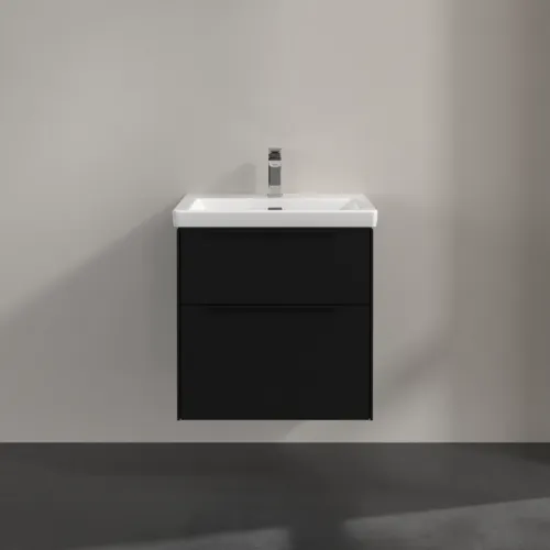 Bild von VILLEROY BOCH Subway 3.0 Waschbeckenunterschrank, 2 Auszüge, 572 x 576 x 478 mm, Volcano Black #C57801VL