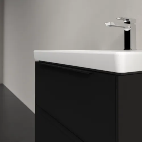 Bild von VILLEROY BOCH Subway 3.0 Waschbeckenunterschrank, 2 Auszüge, 572 x 576 x 478 mm, Volcano Black #C57801VL