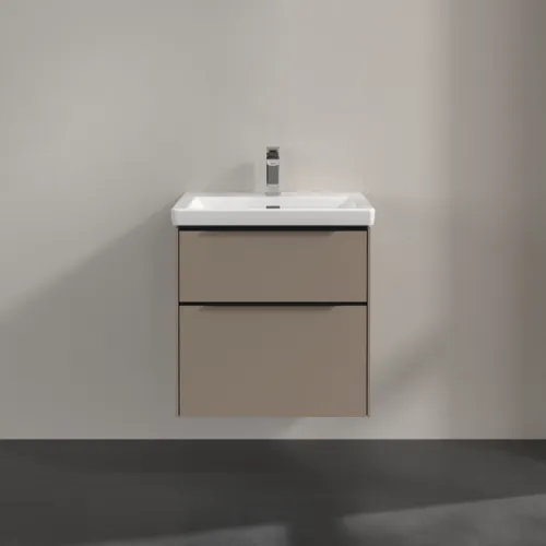 Bild von VILLEROY BOCH Subway 3.0 Waschbeckenunterschrank, 2 Auszüge, 572 x 576 x 478 mm, Taupe #C57801VM