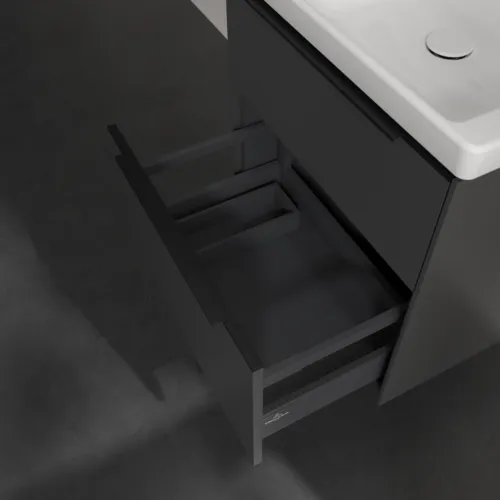 Bild von VILLEROY BOCH Subway 3.0 Waschbeckenunterschrank, 2 Auszüge, 572 x 576 x 478 mm, Graphite #C57801VR