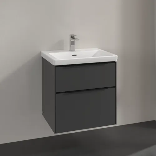Bild von VILLEROY BOCH Subway 3.0 Waschbeckenunterschrank, 2 Auszüge, 572 x 576 x 478 mm, Graphite #C57801VR