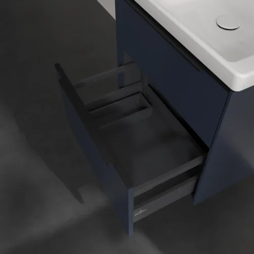 Bild von VILLEROY BOCH Subway 3.0 Waschbeckenunterschrank, 2 Auszüge, 572 x 576 x 478 mm, Marine Blue #C57801VQ