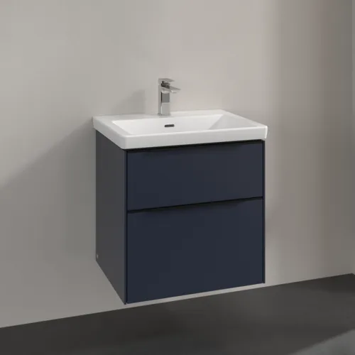 Bild von VILLEROY BOCH Subway 3.0 Waschbeckenunterschrank, 2 Auszüge, 572 x 576 x 478 mm, Marine Blue #C57801VQ