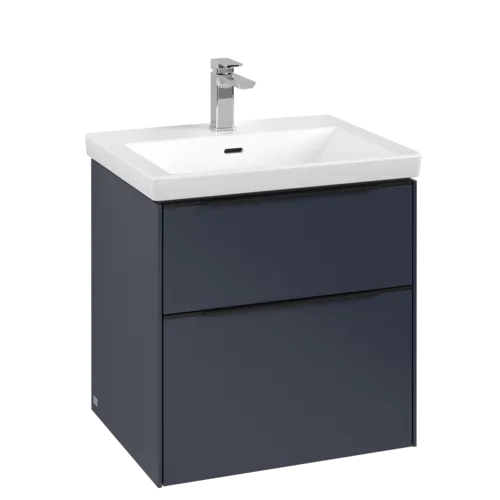 Bild von VILLEROY BOCH Subway 3.0 Waschbeckenunterschrank, 2 Auszüge, 572 x 576 x 478 mm, Marine Blue #C57801VQ