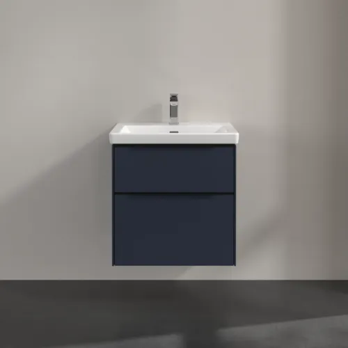 Bild von VILLEROY BOCH Subway 3.0 Waschbeckenunterschrank, 2 Auszüge, 572 x 576 x 478 mm, Marine Blue #C57801VQ