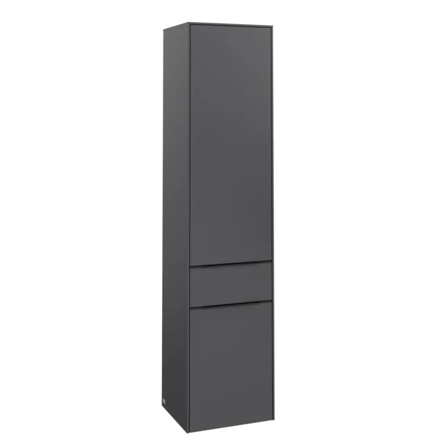 Bild von VILLEROY BOCH Subway 3.0 Hochschrank, 2 Türen, 1 Auszug, 400 x 1710 x 362 mm, Graphite / Graphite #C59101VR