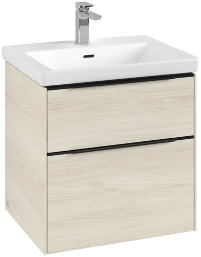 Bild von VILLEROY BOCH Subway 3.0 Waschbeckenunterschrank, mit Beleuchtung, 2 Auszüge, 572 x 576 x 478 mm, White Oak #C578L1AA