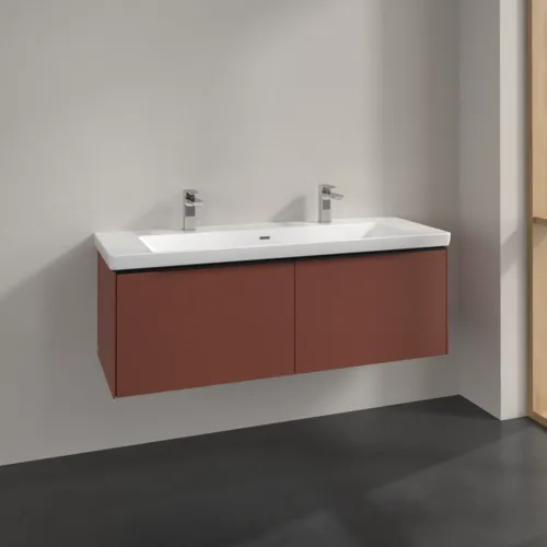 Bild von VILLEROY BOCH Subway 3.0 Waschbeckenunterschrank, 2 Auszüge, 1272 x 429 x 478 mm, Wine Red #C60101AH