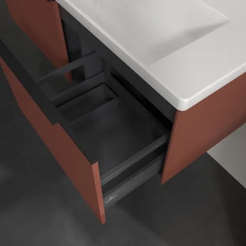 Bild von VILLEROY BOCH Subway 3.0 Waschbeckenunterschrank, 2 Auszüge, 1272 x 429 x 478 mm, Wine Red #C60101AH
