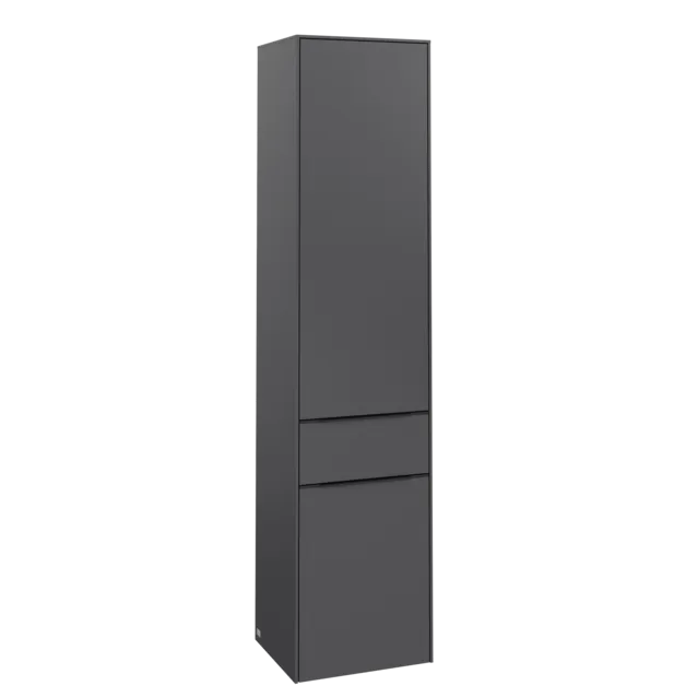 Bild von VILLEROY BOCH Subway 3.0 Hochschrank, 2 Türen, 1 Auszug, 400 x 1710 x 362 mm, Graphite / Graphite #C59001VR