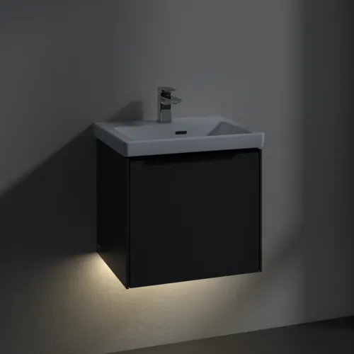 Bild von VILLEROY BOCH Subway 3.0 Waschbeckenunterschrank, mit Beleuchtung, 1 Auszug, 473 x 429 x 408 mm, Graphite #C580L1VR