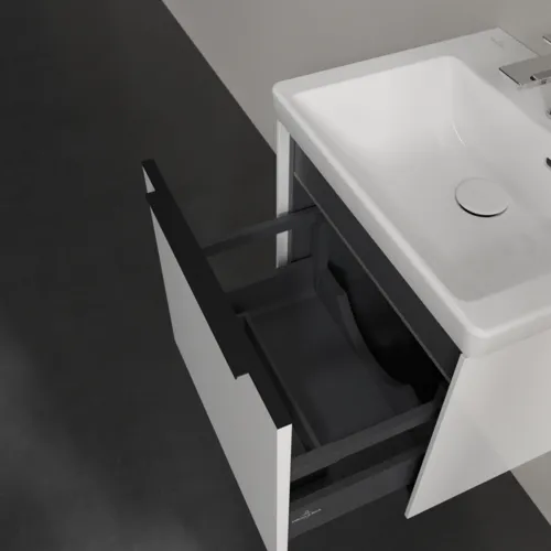 Bild von VILLEROY BOCH Subway 3.0 Waschbeckenunterschrank, mit Beleuchtung, 1 Auszug, 473 x 429 x 408 mm, Brilliant White #C580L1VE