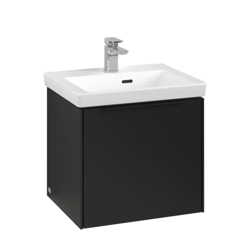 Bild von VILLEROY BOCH Subway 3.0 Waschbeckenunterschrank, mit Beleuchtung, 1 Auszug, 473 x 429 x 408 mm, Volcano Black #C580L1VL