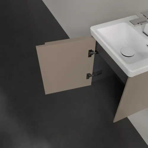 Bild von VILLEROY BOCH Subway 3.0 Waschbeckenunterschrank, 1 Tür, 351 x 429 x 309 mm, Taupe #C58302VM