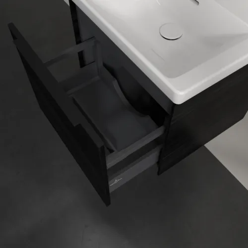 Bild von VILLEROY BOCH Subway 3.0 Waschbeckenunterschrank, 1 Auszug, 523 x 429 x 448 mm, Black Oak #C57901AB