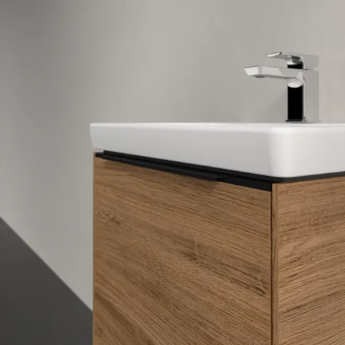 Bild von VILLEROY BOCH Subway 3.0 Waschbeckenunterschrank, mit Beleuchtung, 1 Auszug, 473 x 429 x 408 mm, Kansas Oak #C580L1RH