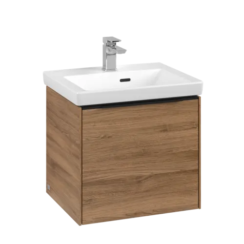 Bild von VILLEROY BOCH Subway 3.0 Waschbeckenunterschrank, mit Beleuchtung, 1 Auszug, 473 x 429 x 408 mm, Kansas Oak #C580L1RH