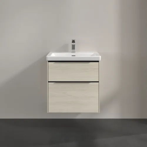 Bild von VILLEROY BOCH Subway 3.0 Waschbeckenunterschrank, 2 Auszüge, 572 x 576 x 478 mm, White Oak #C57801AA