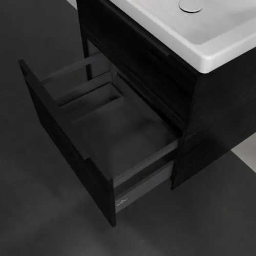 Bild von VILLEROY BOCH Subway 3.0 Waschbeckenunterschrank, 2 Auszüge, 572 x 576 x 478 mm, Black Oak #C57801AB