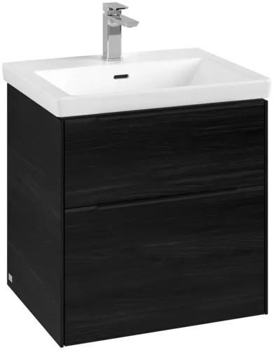 Bild von VILLEROY BOCH Subway 3.0 Waschbeckenunterschrank, 2 Auszüge, 572 x 576 x 478 mm, Black Oak #C57801AB