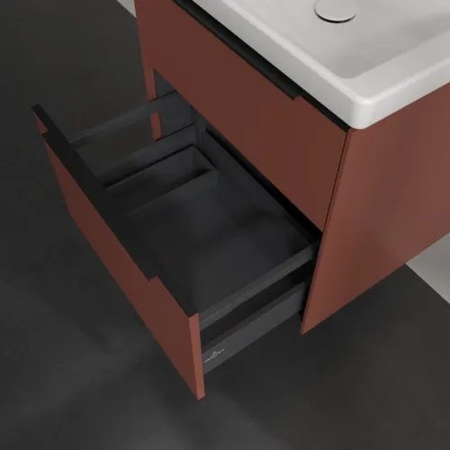 Bild von VILLEROY BOCH Subway 3.0 Waschbeckenunterschrank, 2 Auszüge, 572 x 576 x 478 mm, Wine Red #C57801AH
