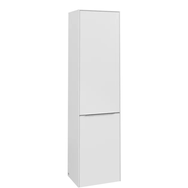 Bild von VILLEROY BOCH Subway 3.0 Hochschrank, 1 Tür, 1 Wäscheklappe, 450 x 1710 x 362 mm, Pure White / Pure White #C59200VF