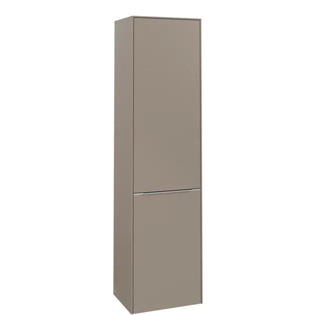 Bild von VILLEROY BOCH Subway 3.0 Hochschrank, 1 Tür, 1 Wäscheklappe, 450 x 1710 x 362 mm, Taupe / Taupe #C59200VM