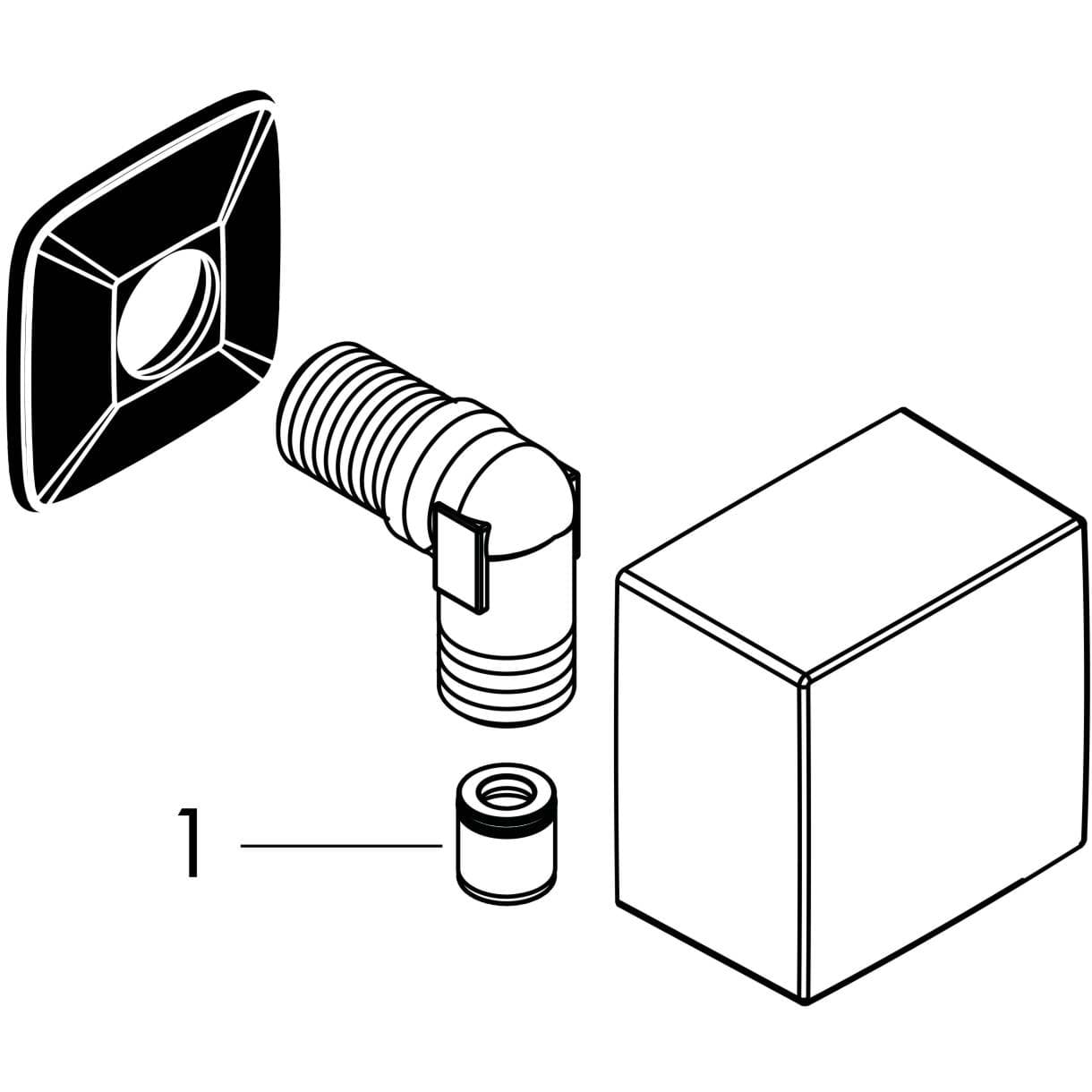 Obrázek HANSGROHE FixFit Wall outlet Square with non-return valve Polished Gold Optic 26455990