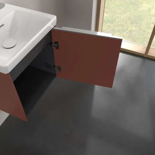 Bild von VILLEROY BOCH Subway 3.0 Waschbeckenunterschrank, 1 Tür, 423 x 429 x 378 mm, Wine Red #C58200AH