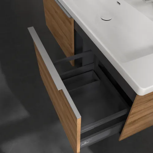 Bild von VILLEROY BOCH Subway 3.0 Waschbeckenunterschrank, 2 Auszüge, 1272 x 429 x 478 mm, Kansas Oak #C60100RH