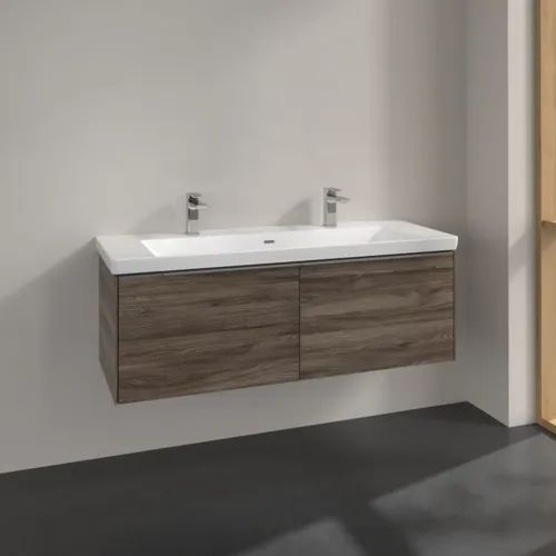 Bild von VILLEROY BOCH Subway 3.0 Waschbeckenunterschrank, 2 Auszüge, 1272 x 429 x 478 mm, Stone Oak #C60100RK