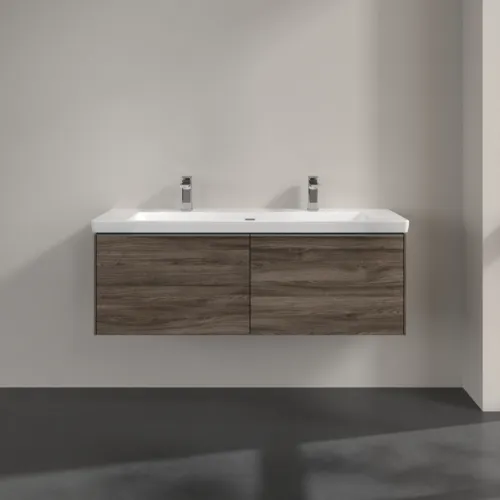 Bild von VILLEROY BOCH Subway 3.0 Waschbeckenunterschrank, 2 Auszüge, 1272 x 429 x 478 mm, Stone Oak #C60100RK