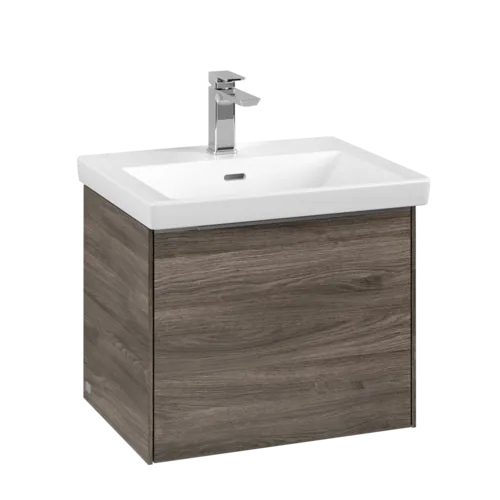 Bild von VILLEROY BOCH Subway 3.0 Waschbeckenunterschrank, mit Beleuchtung, 1 Auszug, 523 x 429 x 448 mm, Stone Oak #C579L0RK