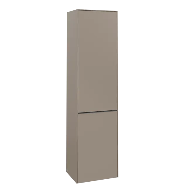 Bild von VILLEROY BOCH Subway 3.0 Hochschrank, 1 Tür, 1 Wäscheklappe, 450 x 1710 x 362 mm, Taupe / Taupe #C59302VM
