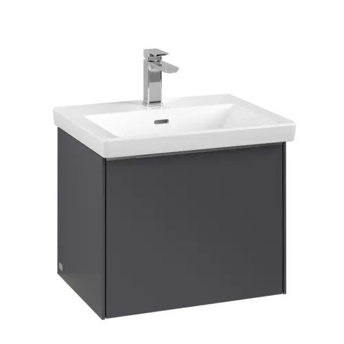 Bild von VILLEROY BOCH Subway 3.0 Waschbeckenunterschrank, mit Beleuchtung, 1 Auszug, 523 x 429 x 448 mm, Graphite #C579L0VR