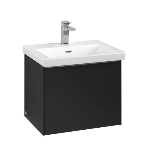 Bild von VILLEROY BOCH Subway 3.0 Waschbeckenunterschrank, mit Beleuchtung, 1 Auszug, 523 x 429 x 448 mm, Volcano Black #C579L0VL