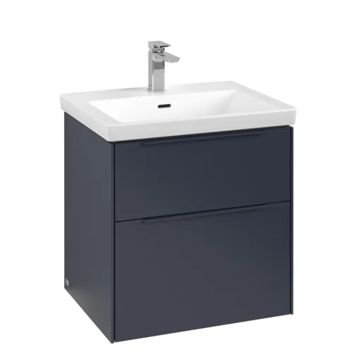 Bild von VILLEROY BOCH Subway 3.0 Waschbeckenunterschrank, mit Beleuchtung, 2 Auszüge, 572 x 576 x 478 mm, Marine Blue #C578L2VQ