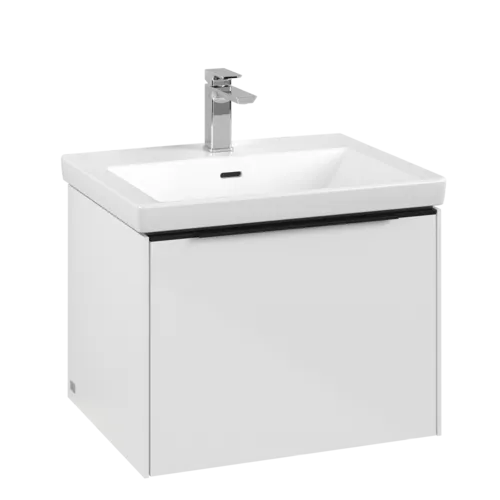 Bild von VILLEROY BOCH Subway 3.0 Waschbeckenunterschrank, mit Beleuchtung, 1 Auszug, 572 x 429 x 478 mm, Brilliant White #C577L1VE