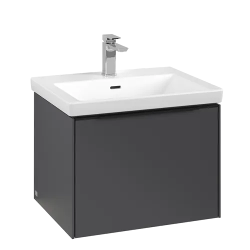 Bild von VILLEROY BOCH Subway 3.0 Waschbeckenunterschrank, mit Beleuchtung, 1 Auszug, 572 x 429 x 478 mm, Graphite #C577L1VR