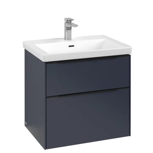 Bild von VILLEROY BOCH Subway 3.0 Waschbeckenunterschrank, mit Beleuchtung, 2 Auszüge, 622 x 576 x 478 mm, Marine Blue #C576L1VQ